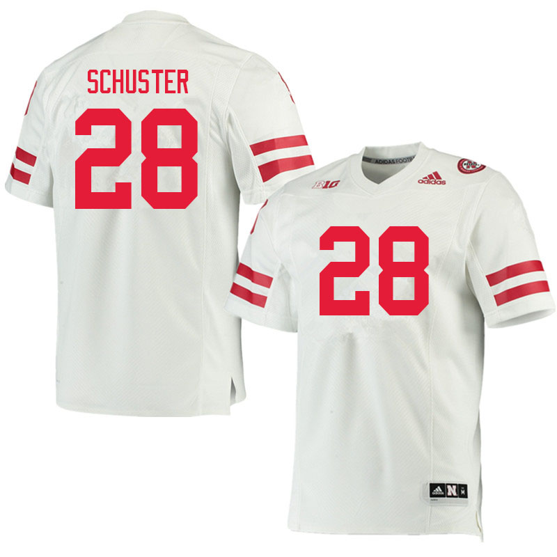 Men #28 Matthew Schuster Nebraska Cornhuskers College Football Jerseys Sale-White - Click Image to Close